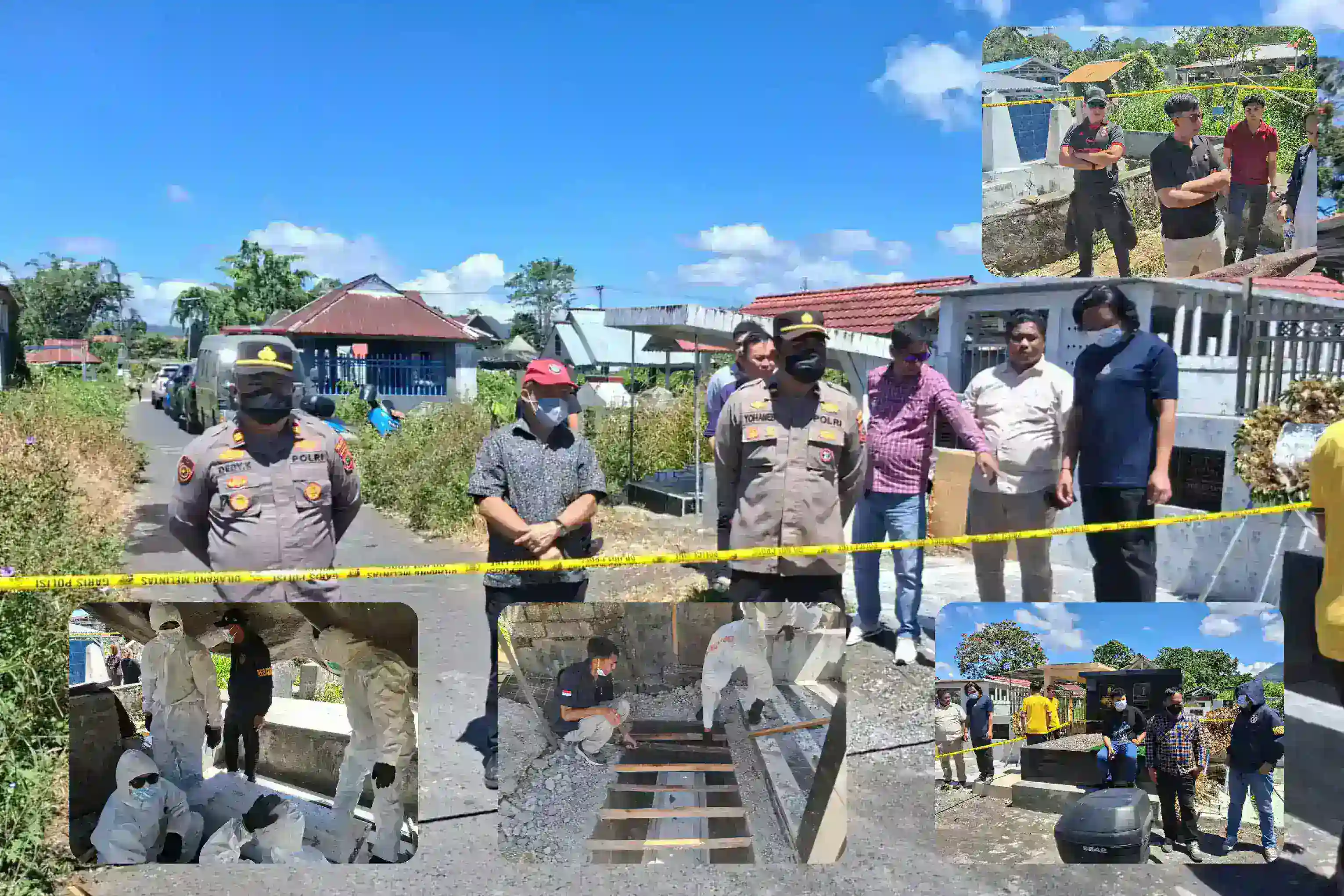 POLRES MINAHASA EKSUMASI JENAZAH ELIEZER BRAVELY WENAS, SELIDIKI DUGAAN KEMATIAN AKIBAT KEKERASAN